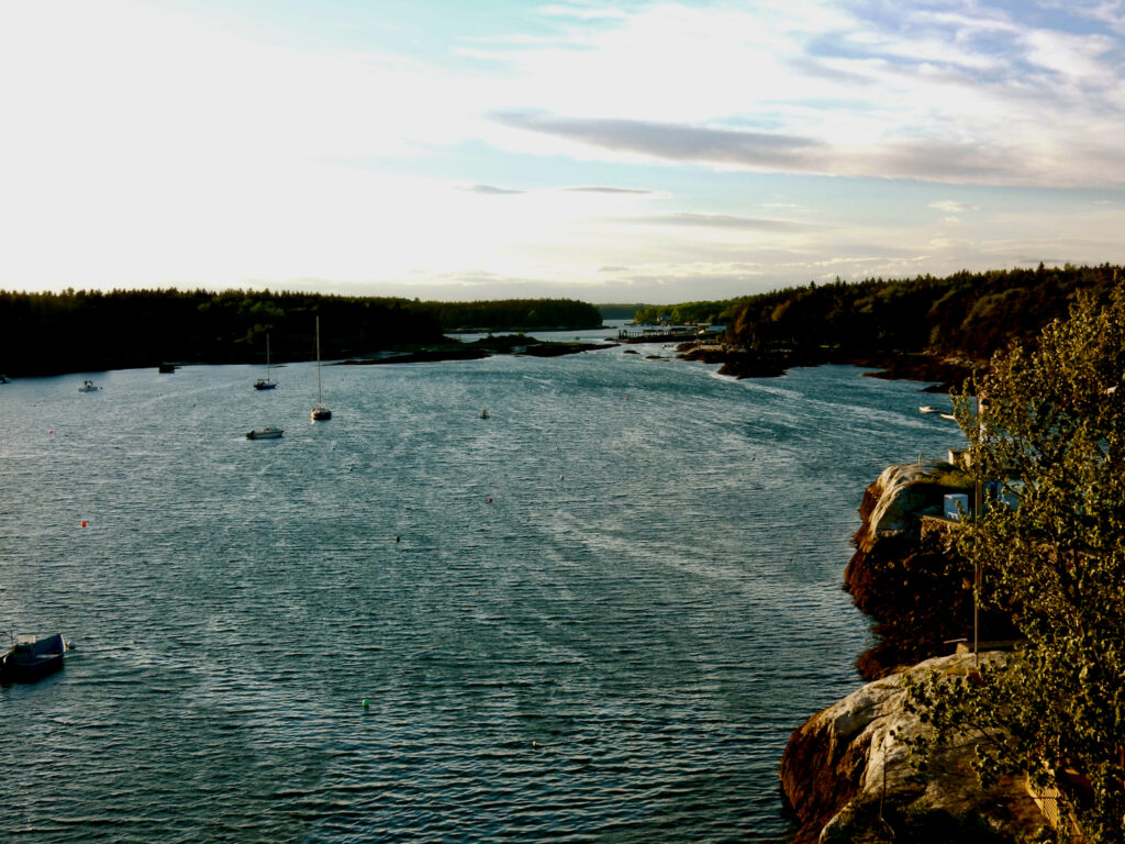 Sebasco Harbor Maine at sunset