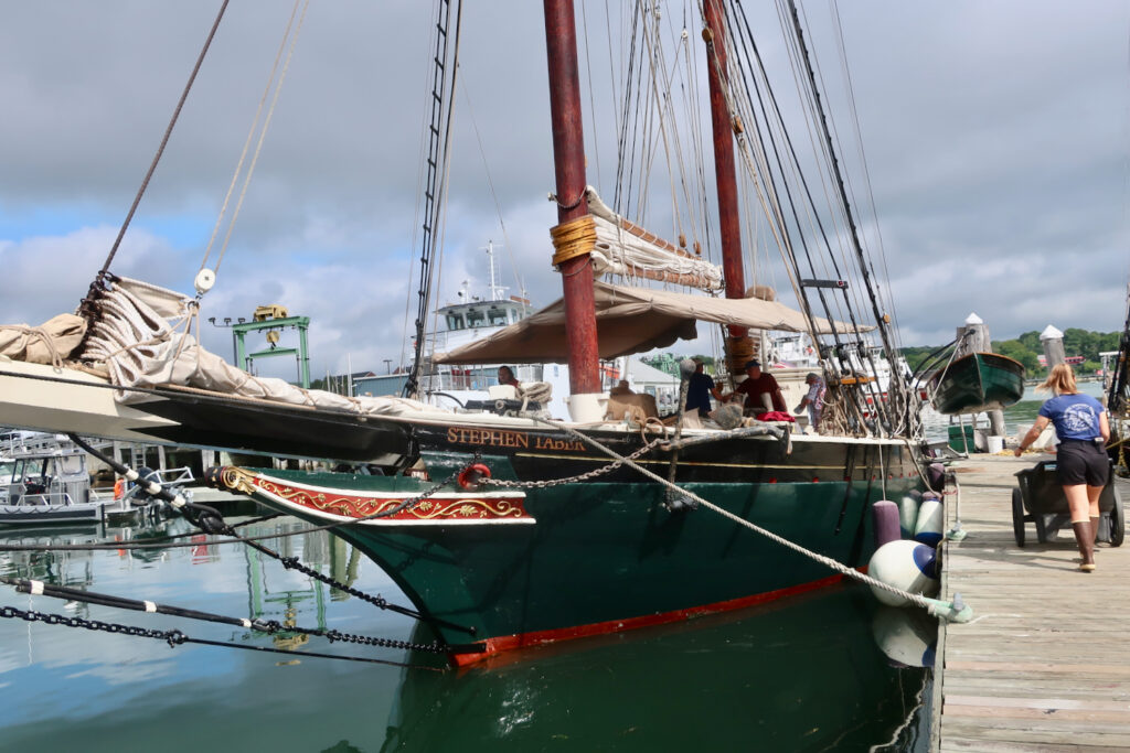Schooner Stephen Taber at Dock in Rockland ME